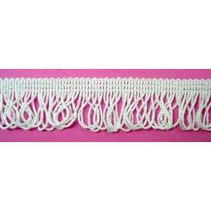   Rayon White Loop Chainette Fringe 1 Inch Conso Arts, Crafts & Sewing