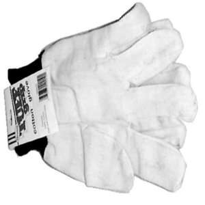 Glove 4001 GLOVE 8OZ WHT COT LG 12PR/BAG BROWN JERSEY AND WHITE COTTON 