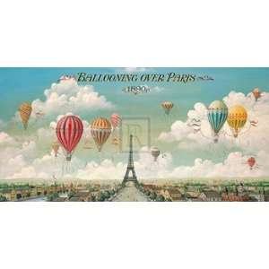  Ballooning Over Paris   Poster by Tracey Lane (48 x 24 