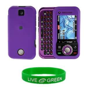  Purple Rubberized Hard Case for Motorola Rival A455 Phone 