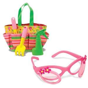   Blossom Bright Gardening Tote Set and Flip up Sunglasses Toys & Games