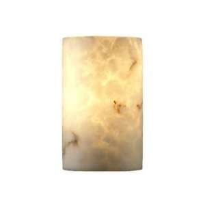 Small Cylinder Faux Alabaster Outdoor Sconce 