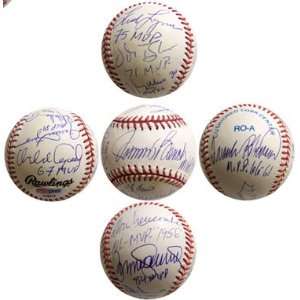  A.L. / N.L. Autographed MVP Winners Baseball with 11 