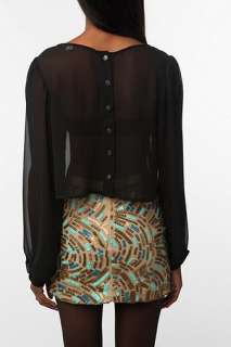 UrbanOutfitters  MINKPINK Poetic Cropped Blouse