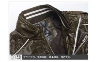 Fashion Business Mens Leather Jacket Size M L XL XXL  