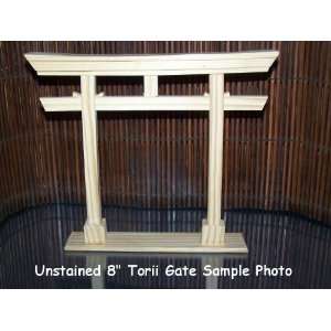   Zen Garden Hand Crafted Torii Gate Unstained Patio, Lawn & Garden