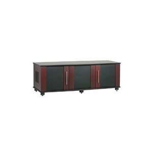   67 inch Wide Home Theater Component Cabinet In Rosewood/black Screen