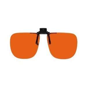 Polycarbonate Clip on Flip up Bright Orange Enhancing Driving Glasses 
