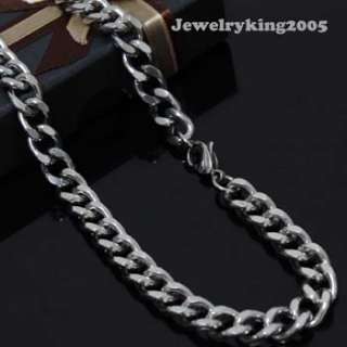 9MM MENS Stainless Steel Curb Chain Necklace 16   40  
