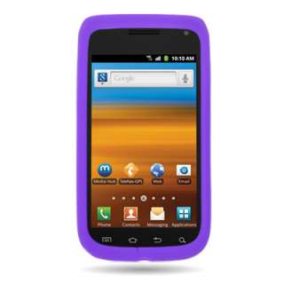   Skin Soft Rubber Case For T Mobile Samsung Exhibit II 4G Phone Purple