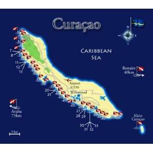  Curacao Dive Map