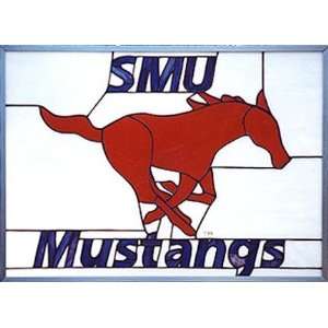  Southern Methodist SMU Mustangs Stained Glass Window 