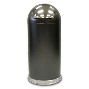   Silver Vein Granite Metal 15 Gallon Dome Top Trash Can