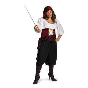   1X Womans Plus Size First Mate Pirate Costume Size 1X