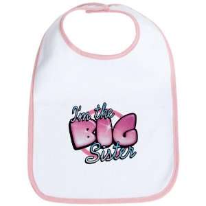  Baby Bib Petal Pink Im The Big Sister 