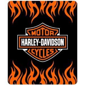  Harley Davidson Royal Plush Raschel Throw Blanket