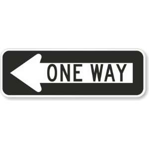 One Way (with Left Arrow) Engineer Grade Sign, 36 x 12
