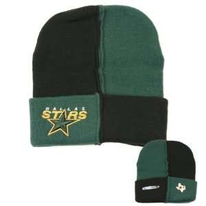  Dallas Stars 2 Tone Inside Out Cuffed Knit Hat Sports 