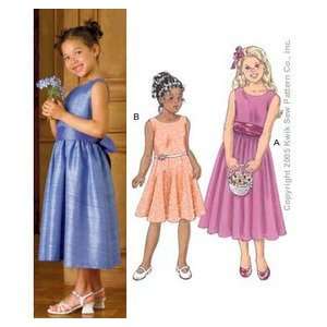  Kwik Sew 3348 Sewing Pattern, Girls Party Dress, Flower 