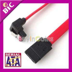 Latch SATA II Straight Right Angle Serial ATA Cable 1FT  