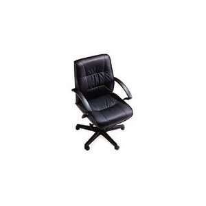  Black Leather Mid Back Esteem Tilt Office Chair