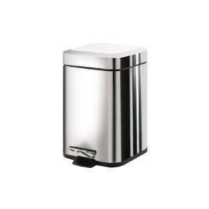  Gedy 2309 13 Square Polished Chrome Waste Bin With Pedal 