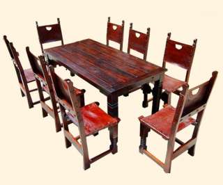   Dining Table & 8 Leather Chairs Set Furniture w Extension NEW  