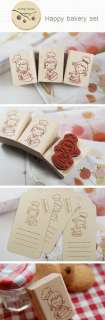 Decorative Stamps Rubber Stamp_Happy Bakery Set (3EA)  