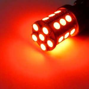 7443 SMD LED Red Color Light Bulbs (2 bulbs) 12V 24 SMD LEDs Per Bulb 