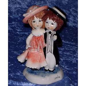  Zampiva Italian Boy & Girl Ceramic Figurine