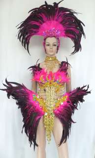 Da NeeNa FT Samba Parade Drag Carnival Rio Dancer Parrot Headdress 