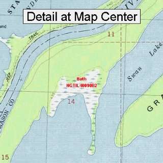 USGS Topographic Quadrangle Map   Bath, Illinois (Folded 