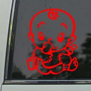  BABY ON BOARD IN CAR SAFETY Red Decal Window Red Sticker 