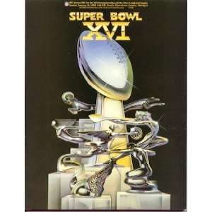  1982 Super Bowl XVI Program   49ers / Bengals Sports 