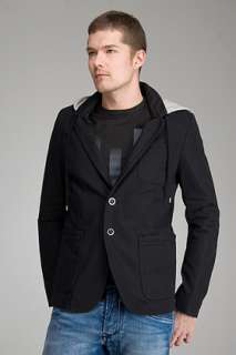 Diesel Joga Black Hooded Blazer for men  