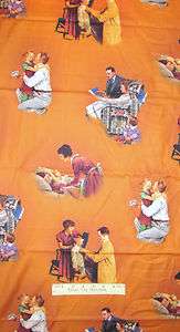 Norman Rockwell Families Mother Father Children Family Novelty Cotton 