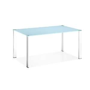  Zuo Modern Furniture Design Slim Table White Tempered Glass 