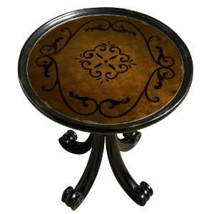  Round Glass Top Scroll Design Table