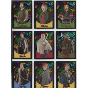   Rings Evolution Trading Cards Complete 10 Card Stained Glass Chase Set
