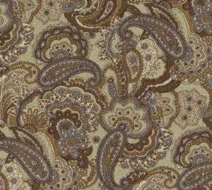 Paisley Silhouette Olive Green Quilting Sewing Fabric  