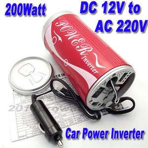 200W 12V DC to 220V AC Car Power Inverter with 5V USB/800mA  