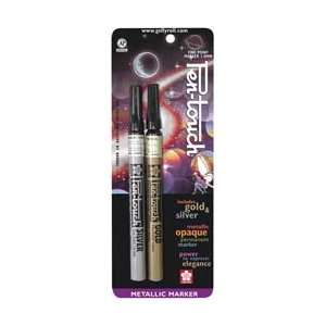  New   Pen Touch Markers Fine Point 1mm 2/Pkg by Sakura 