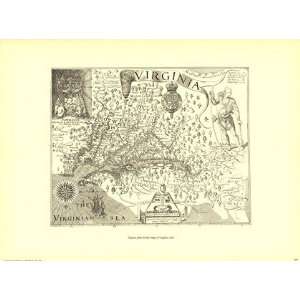 Map of Virginia by John Smith 23x17 