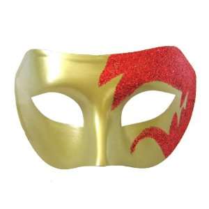   Red & Gold Venetian Masquerade Mask ~ Mardi Gras Masks Toys & Games