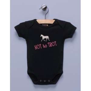  Hot to Trot Black Infant Bodysuit / One piece Baby