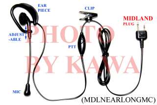 2X Headset Ear Mic PTT for Midland LXT GXT GMRS Radio  