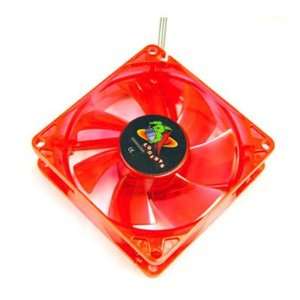  Logisys LT80UVRD UV Red LED 80mm Case Fan with 4 Pin 