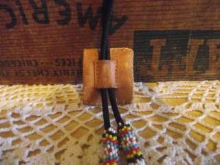 VINTAGE NATIVE AMERICAN BOLO TIES HAND MADE BEADED GLASS TIES ESTATE 
