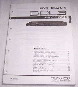 YAMAHA DDL3 DIGITAL DELAY LINE SERVICE MANUAL  
