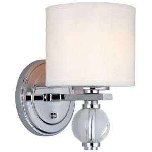   Chrome Bentley One Light Up Light Wall Sconce from the Bentley Collec